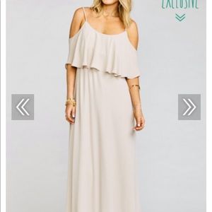 Caitlin Ruffle Maxi- Show me the ring crisp